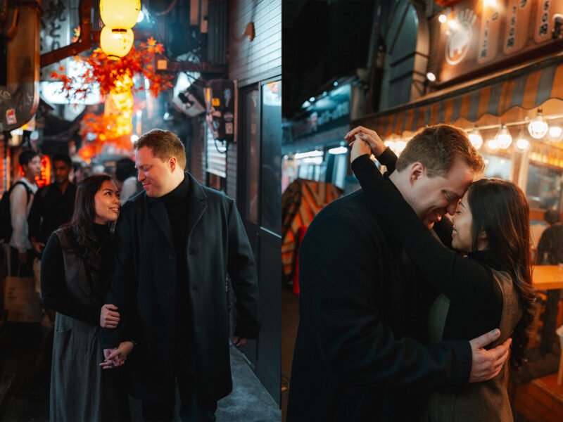 Romantic Street Portraits for Couples in Tokyo