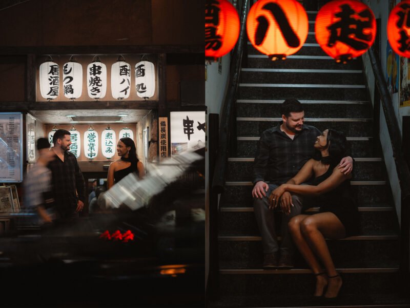 Romantic Street Portraits for Couples in Tokyo