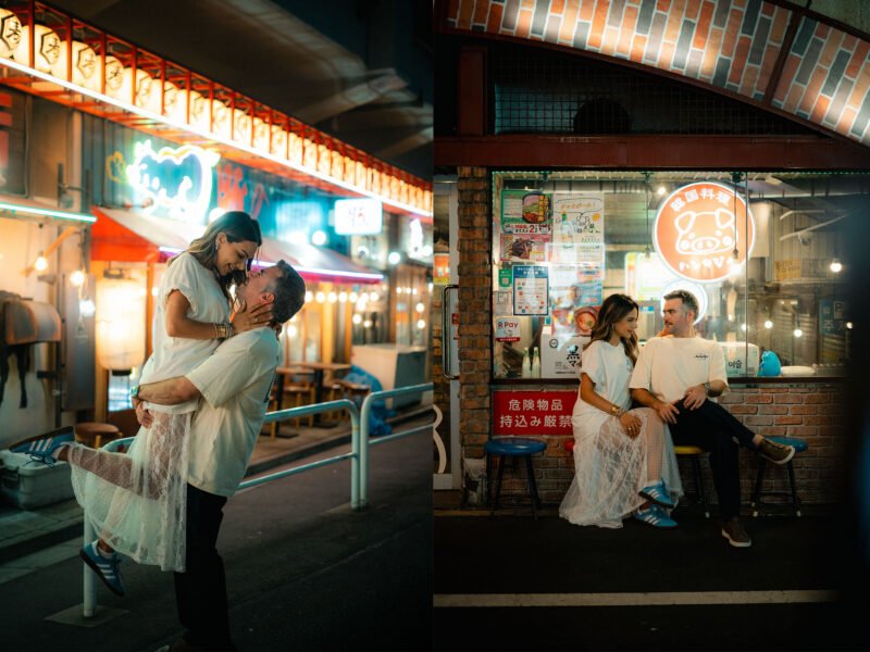 Romantic Street Portraits for Couples in Tokyo